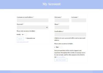 Cassandras Closet – My Account Page
