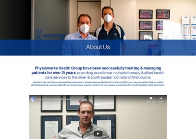 Physioworks Health Group – About Us Page