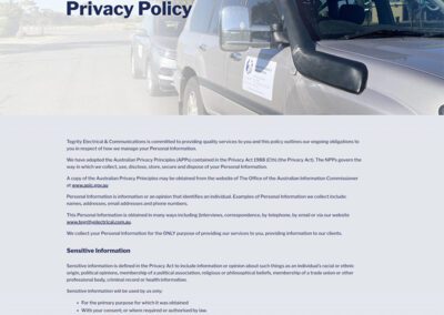 Tegrity Electrical - Privacy Policy
