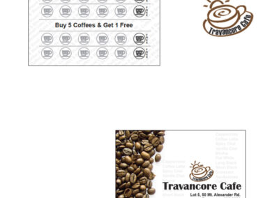 Travancore Cafe - Business and Loyalty Card with Logo