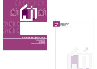 Victorian Builders Group - Presentation Cover and Letterhead