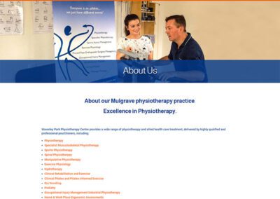 Waverley Park Physiotherapy Centre – About Us Page