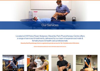 Waverley Park Physiotherapy Centre – Services Page